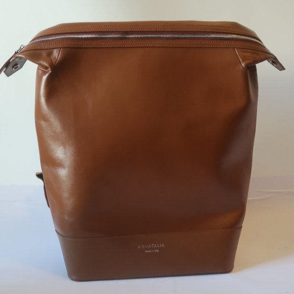 Aquatalia Handbags - *NWT Womens Aquatalia Tribeca Sand Brown Calf Leather Backpack